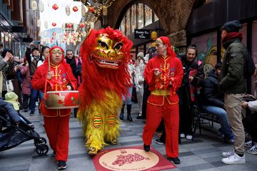 Chinese New Year celebrations in Camden Wharf.
