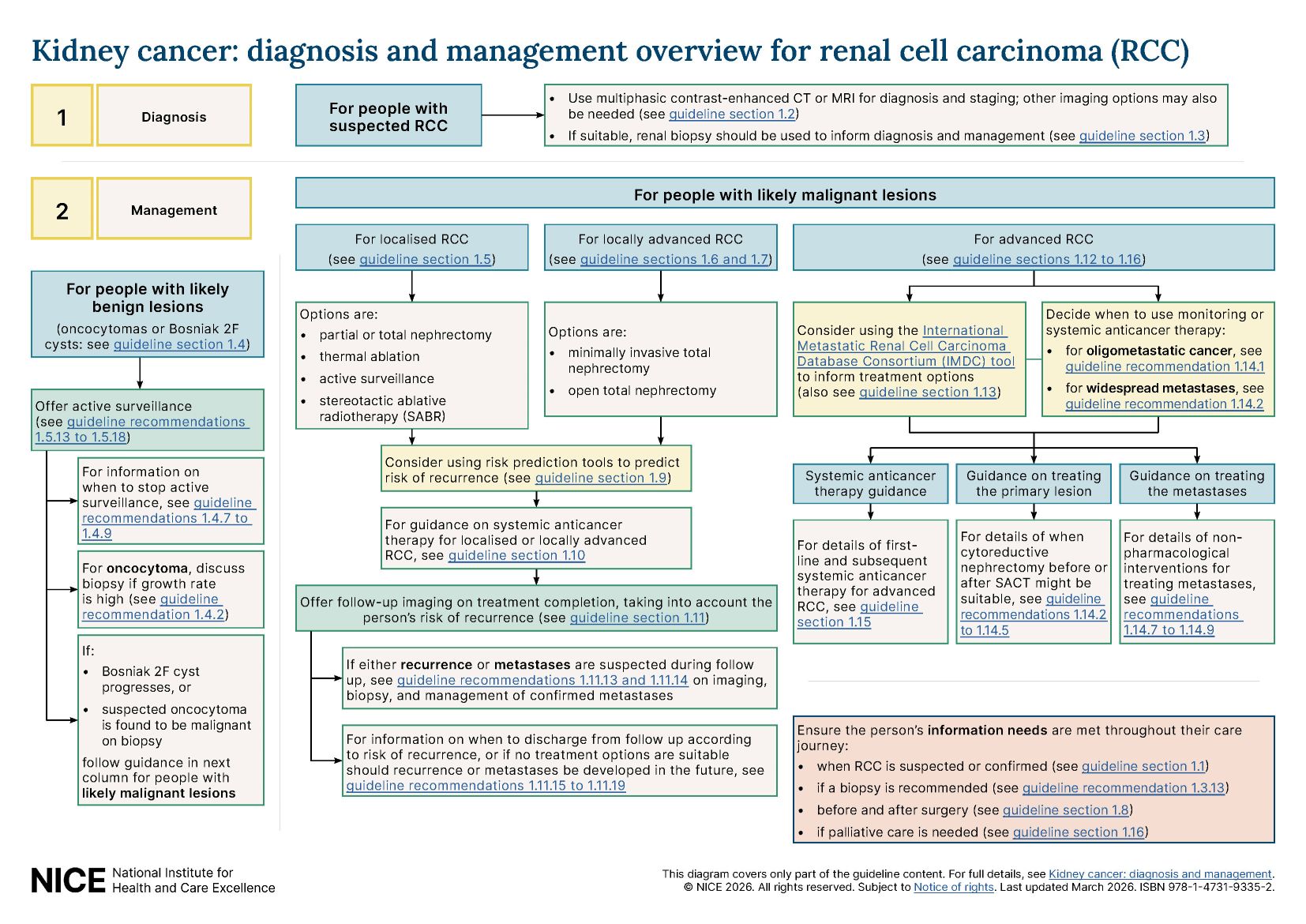 View visual summary on diagnosis and management of renal cell carcinoma (overview of the guideline)