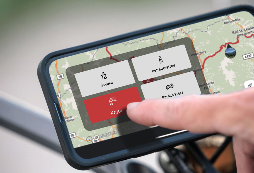 Szybka, kręta, bez autostrad lub bardzo kręta: wybierz charakter swojej trasy.