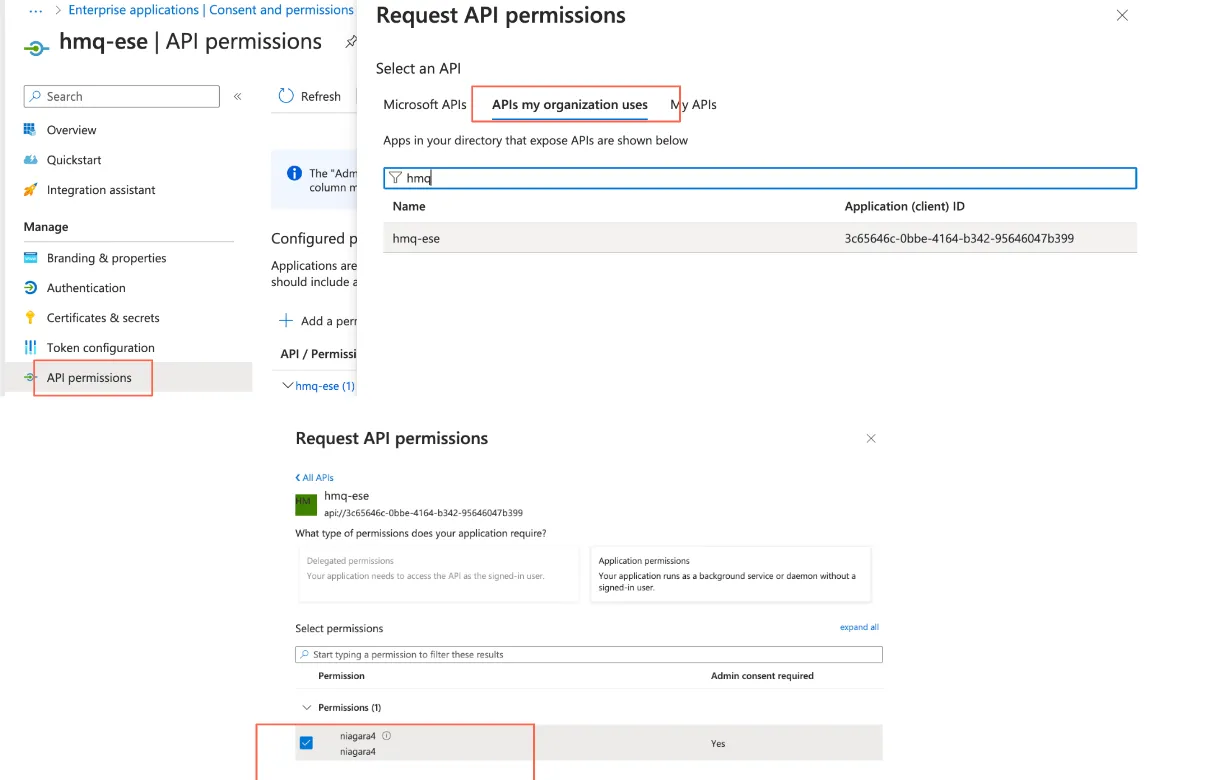 Request API permissions