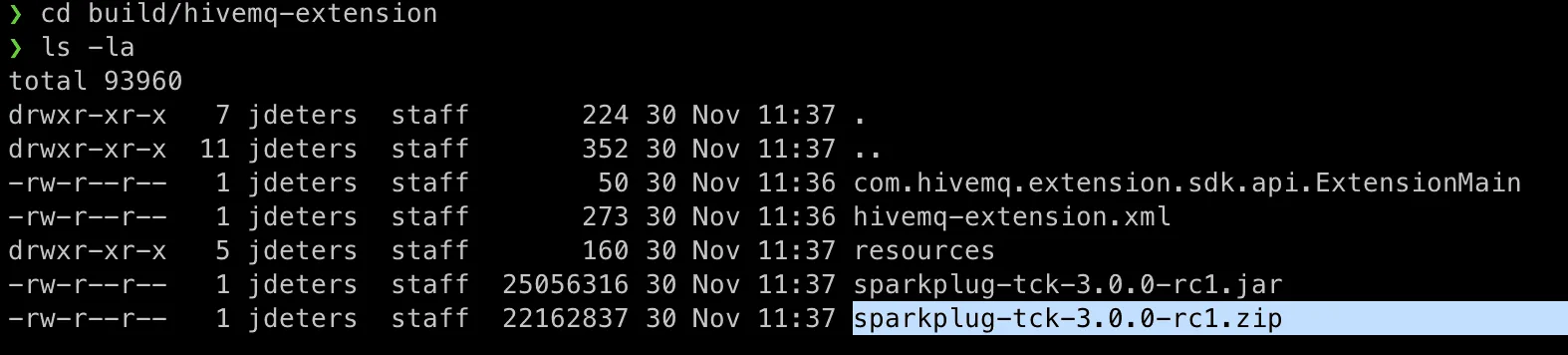 extension artifact for the HiveMQ MQTT broker