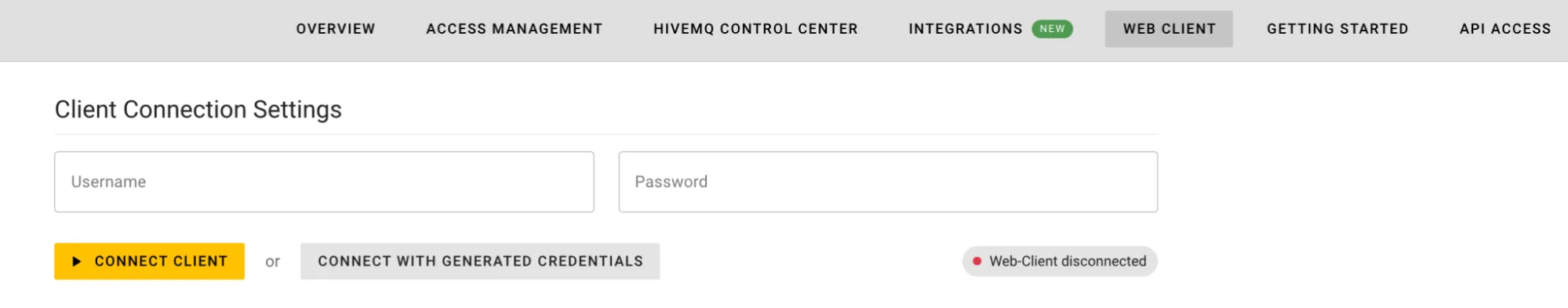 Client Connection Settings