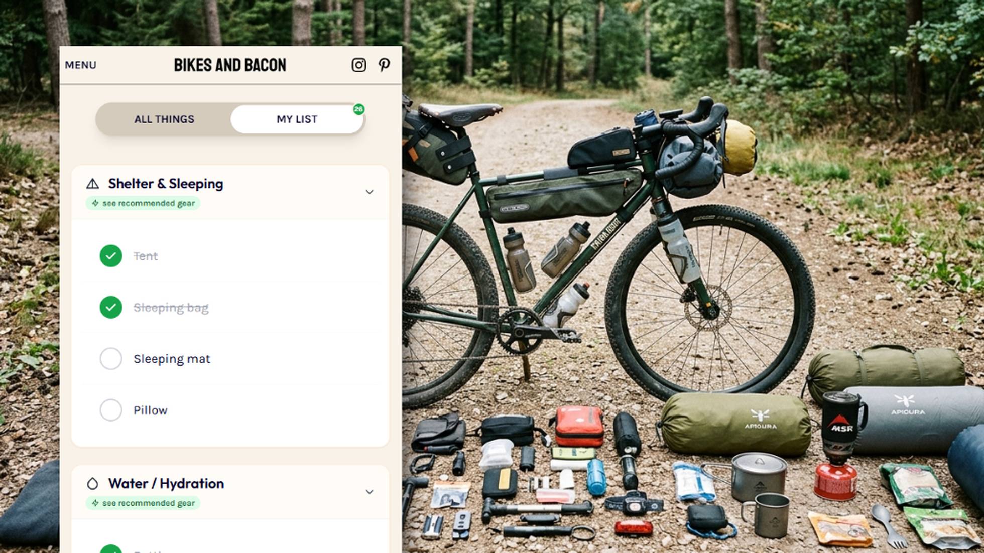 The Ultimate Interactive Bikepacking Checklist