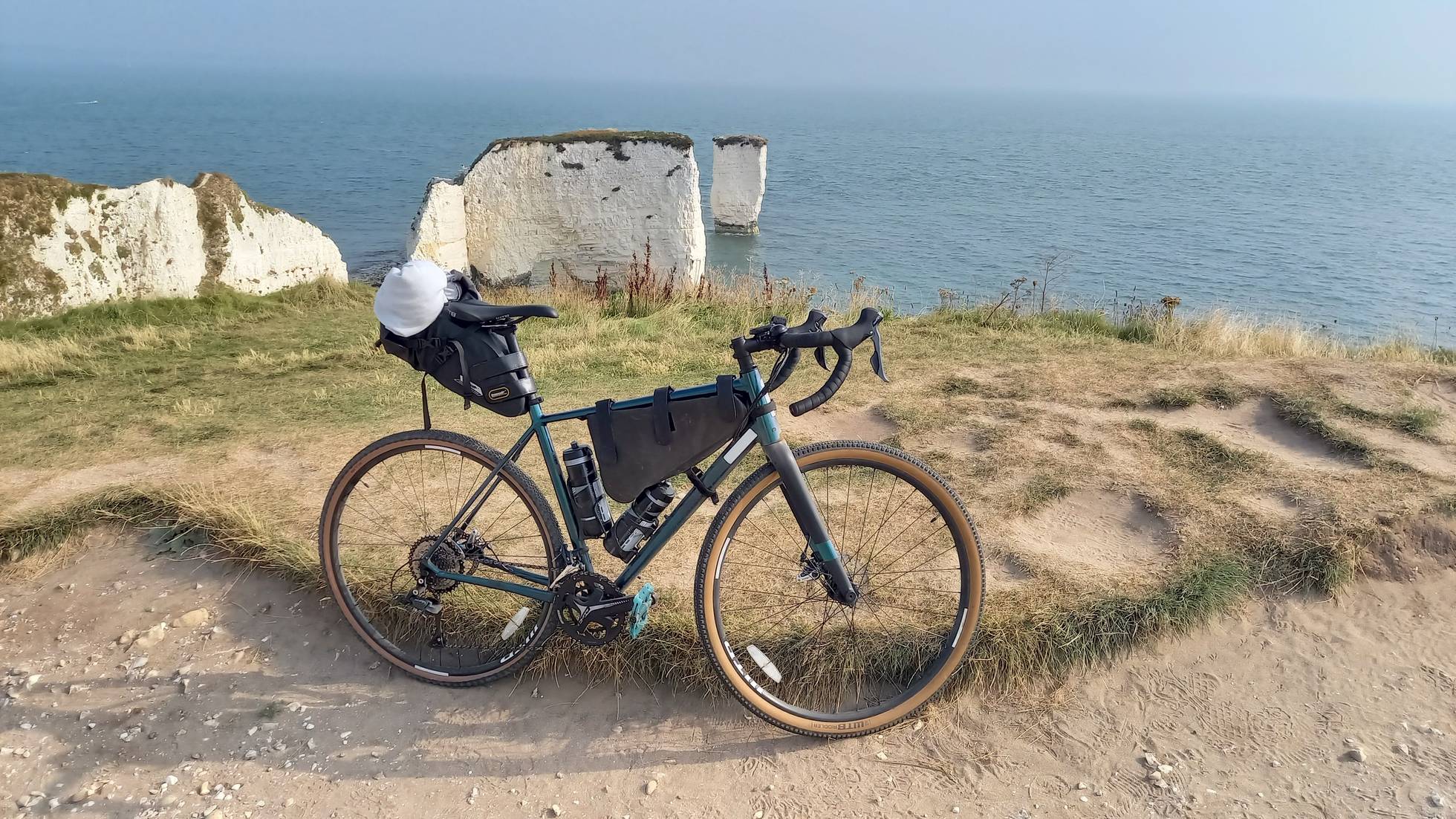 Iconic Old Harry Rocks on the Isle of Purbeck in Dorset, southern England