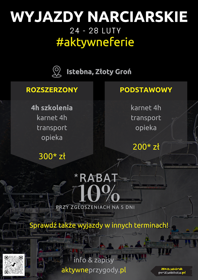 Aktywne ferie - wyjazdy narciarskie