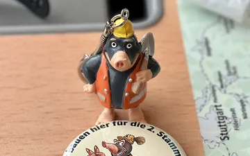 Baustellenmaskottchen der Deutschen Bahn: Max Maulwurf