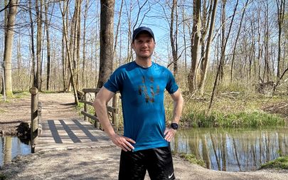 Florian Schütz beim Halbmarathon im April 2026