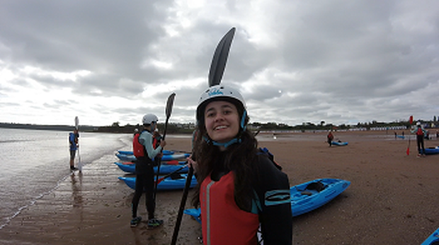 Summer’s here and EF Academy Torbay students hit the beach for kayaking