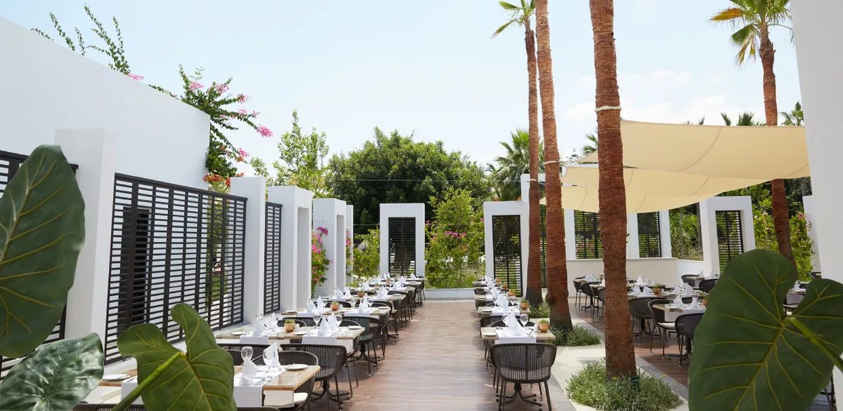 Labyrinth Atrium Restaurant Grecotel Crete Palace