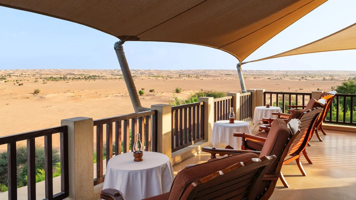 Hajar Terrace Bar Al Maha Desert Hotel