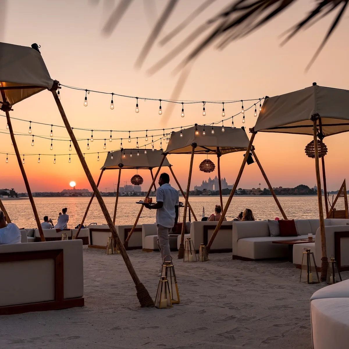 Beach Lounge Sunset 55 Waldorf Astorua Dubai Palm Jumeirah