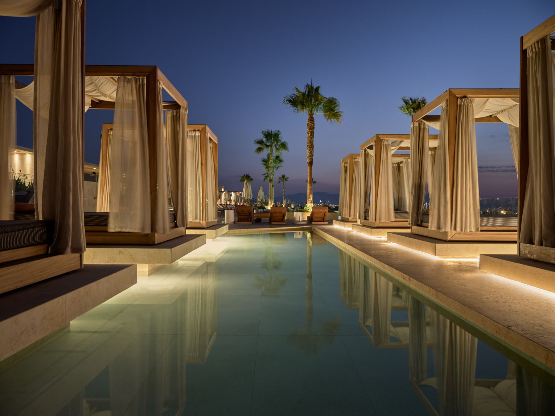 The Royal Blue, Swimming Pool by Night