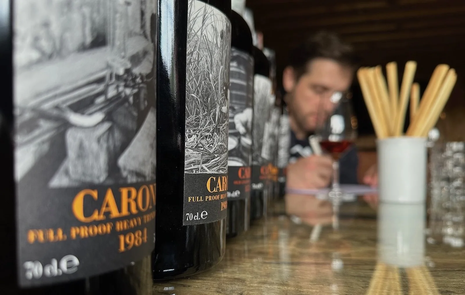 The blind tasting of the 80s vintages is in progress The blind tasting of the 80s vintages is in progress