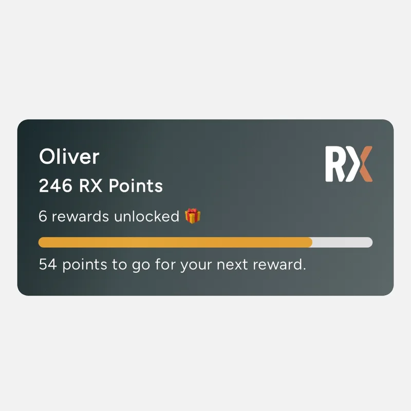 Personalized RumX loyalty card