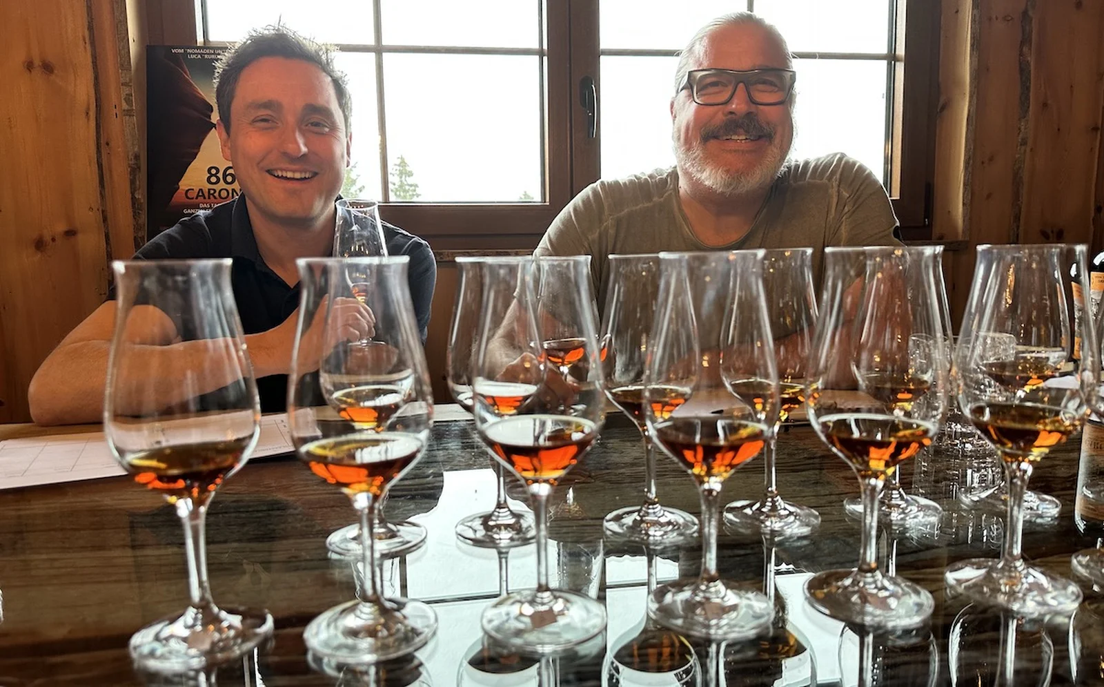 Session lineup of the Velier Caroni Blind Tasting