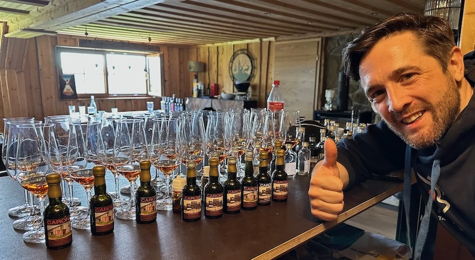 The first line-up has been prepared and is ready for blind tasting The first line-up has been prepared and is ready for blind tasting