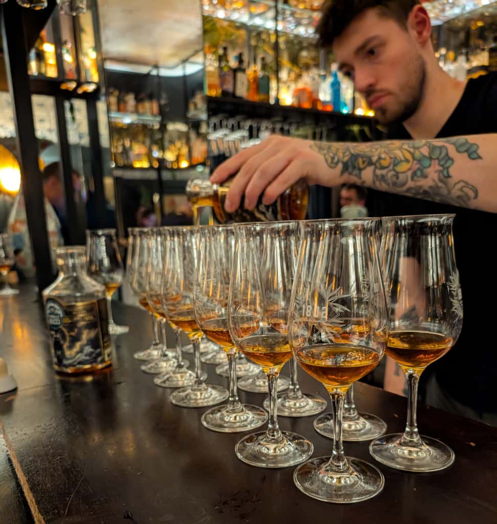 Bar Chef of Bar 1802 Donovan Chouari in his element
