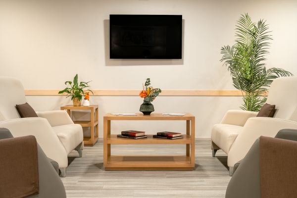 Salón TV en residencia de ancianos