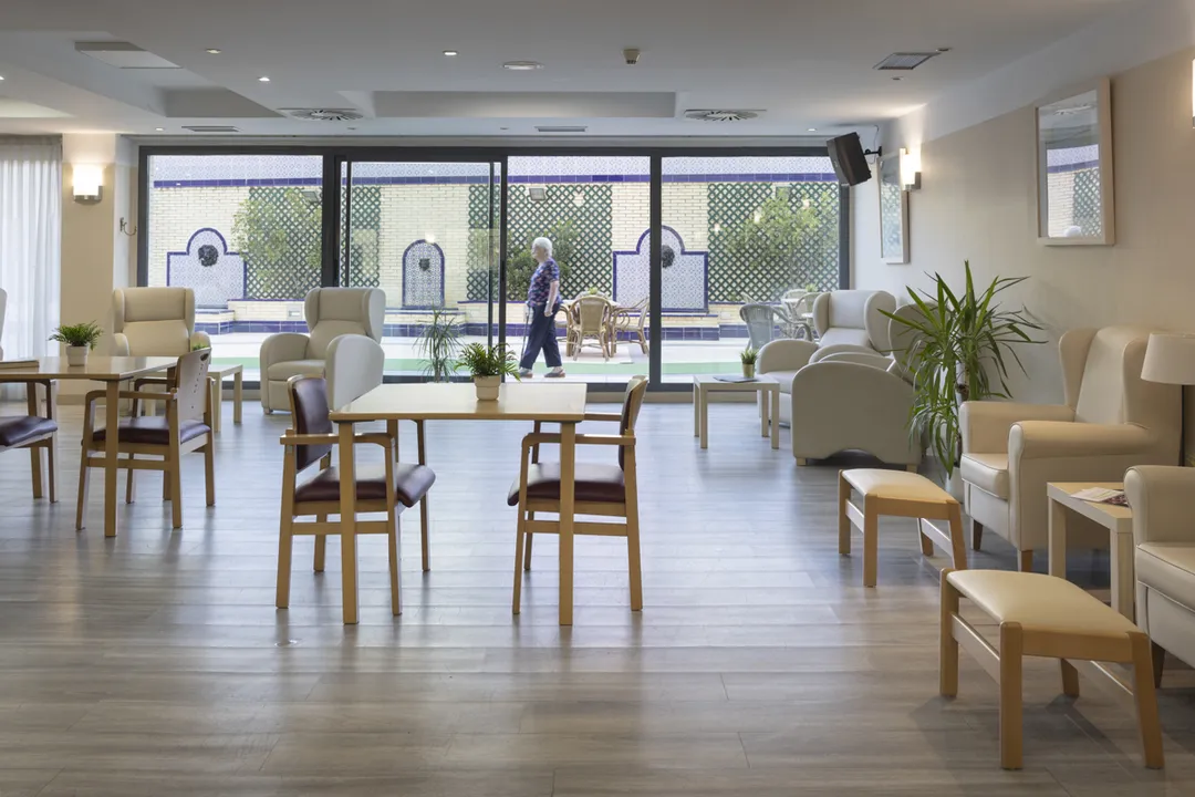Sala de estar residencia DomusVi Tres Cantos