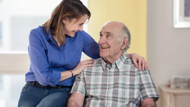 un résident et sa fille