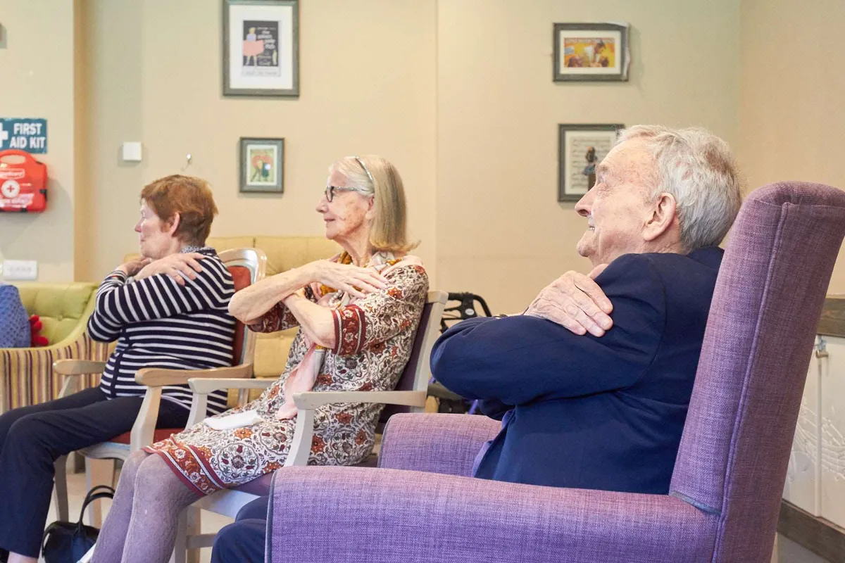 Exercise at Anovocare Nursing Home, Swords, Dublin