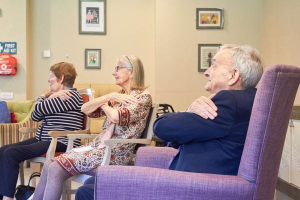 Exercise at Anovocare Nursing Home, Swords, Dublin