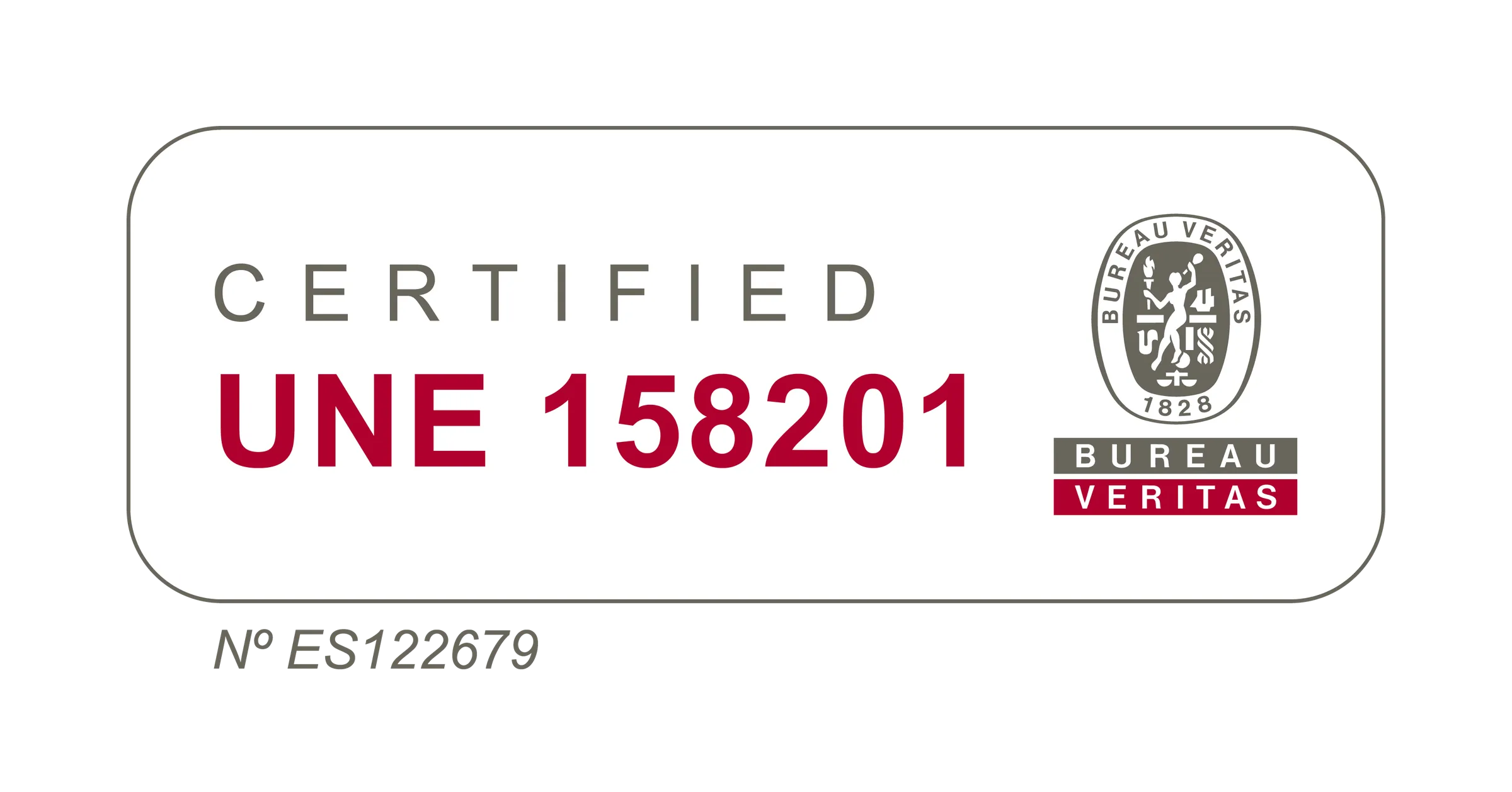 Certificado UNE 158201