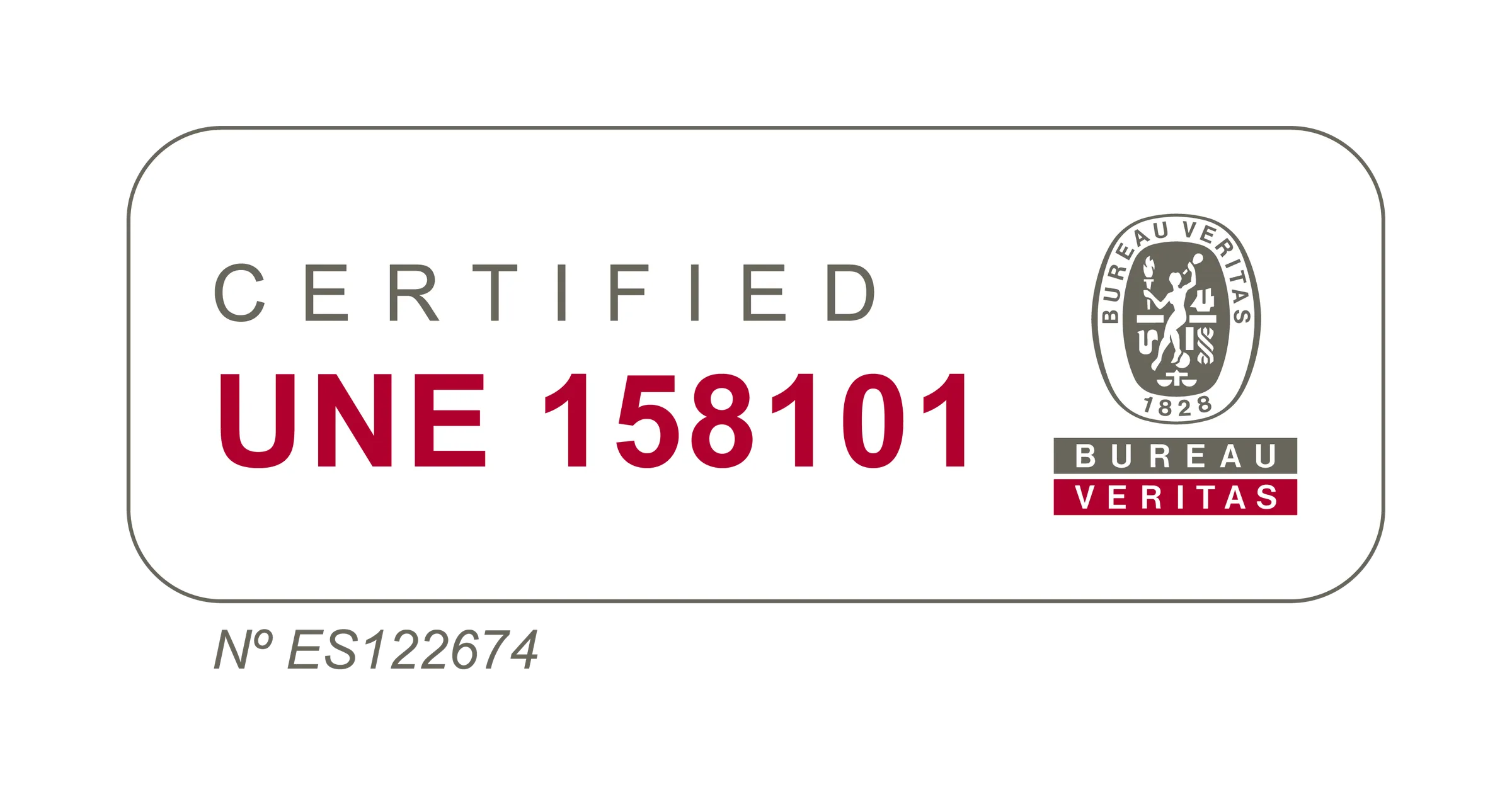Certificado UNE 158101