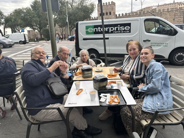 Desayuno con churros fuera del centro