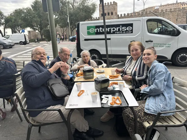 Desayuno con churros fuera del centro