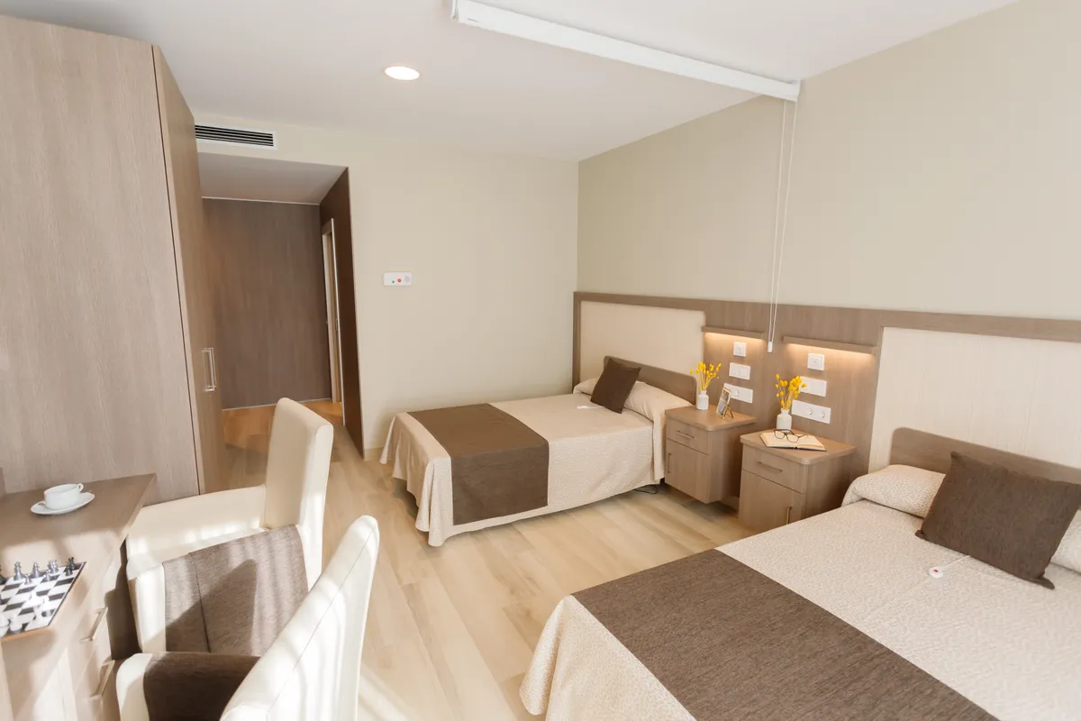 habitación doble residencia para ancianos Gavà