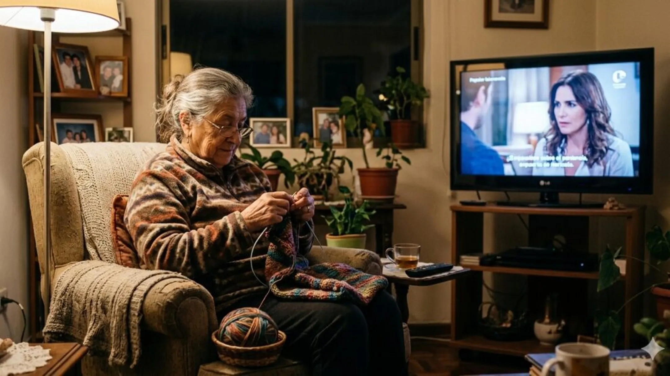 Persona mayor en su casa