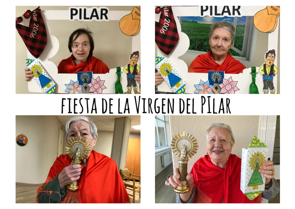 Fiesta de la virgen del pilar en la residencia