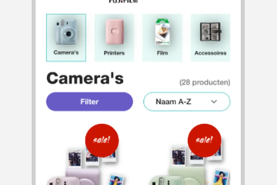 instax webshop mobile