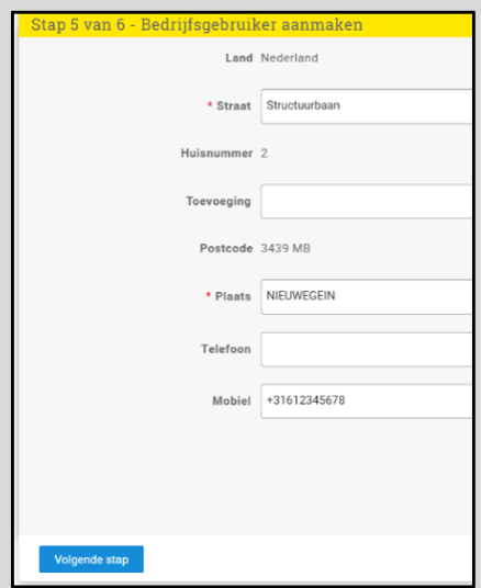 Screenshot van 1 MijnIBKI pagina met een reeks aan persoonlijke formuliervelden uitgelicht