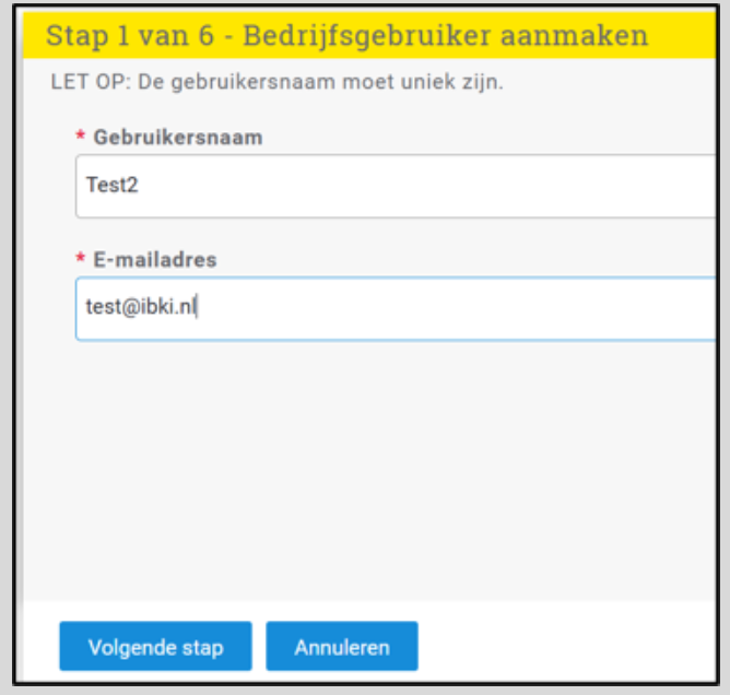 Screenshot van een MijnIBKI pagina met gebruikersnaam en e-mailadres uitgelicht