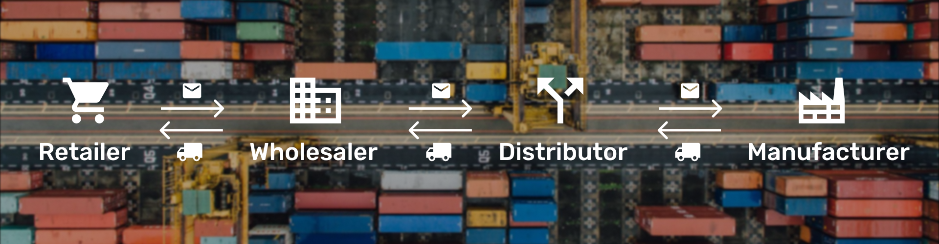 Supply chain flow with port containers