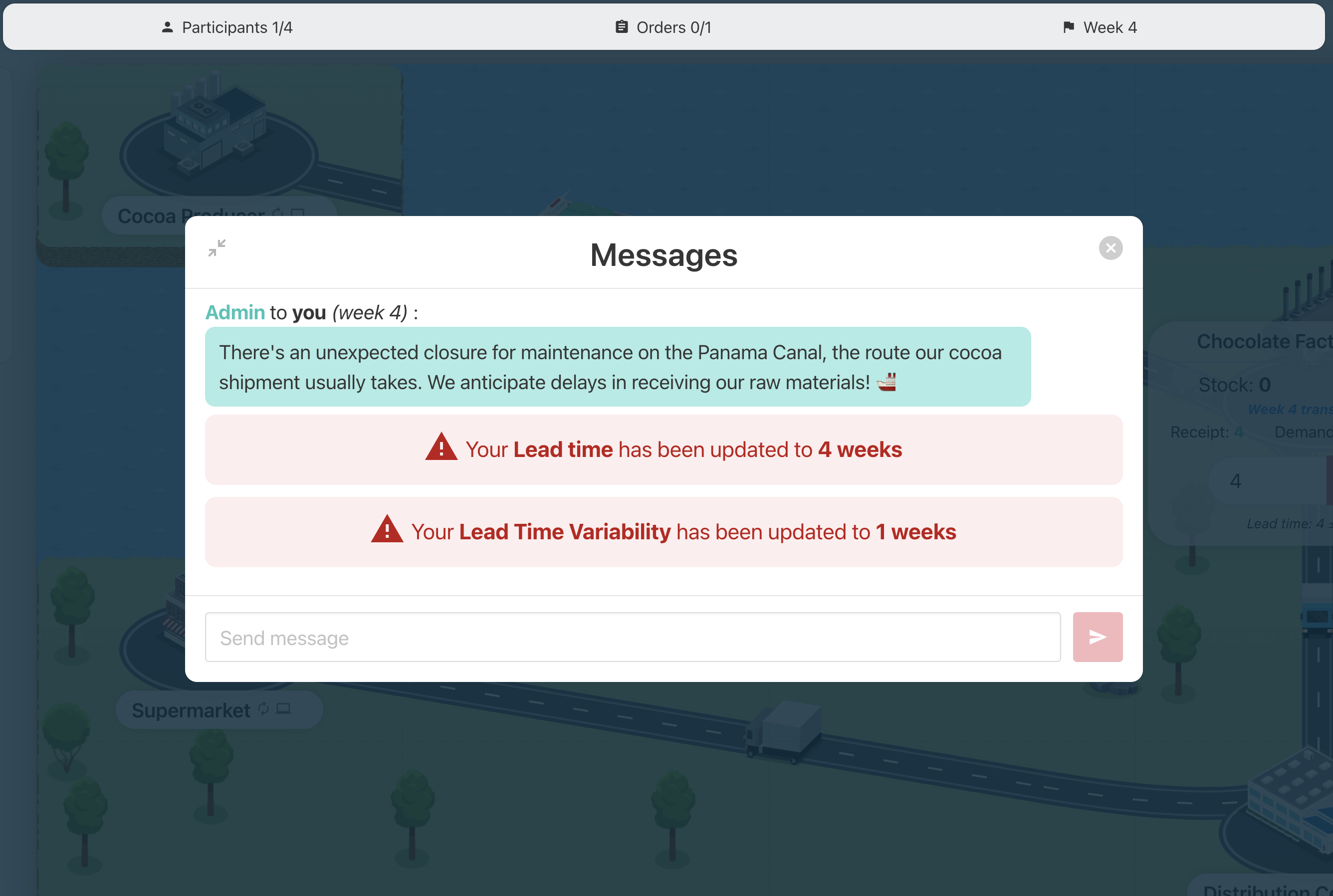 Disruptions Scenario View