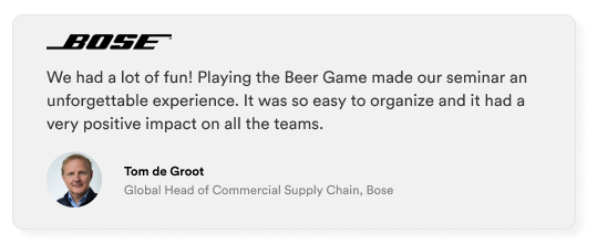 testimonial bose-supply-chain-game