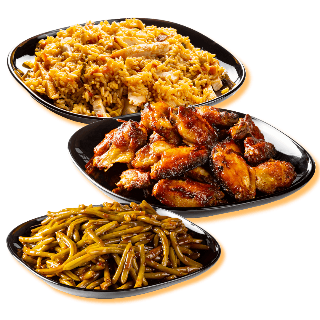 Bordjes met kipkluifjes pakket