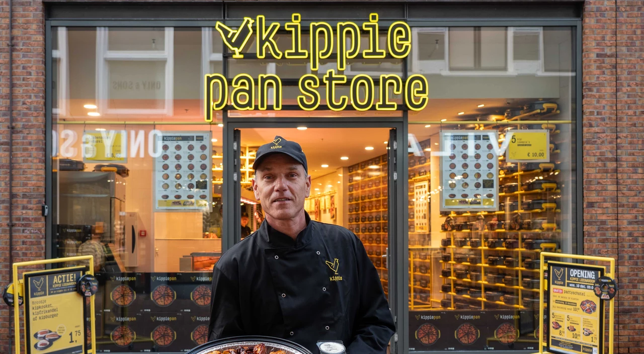 Kippie ondernemer voor de nieuwe Kippie winkel in Leeuwarden.