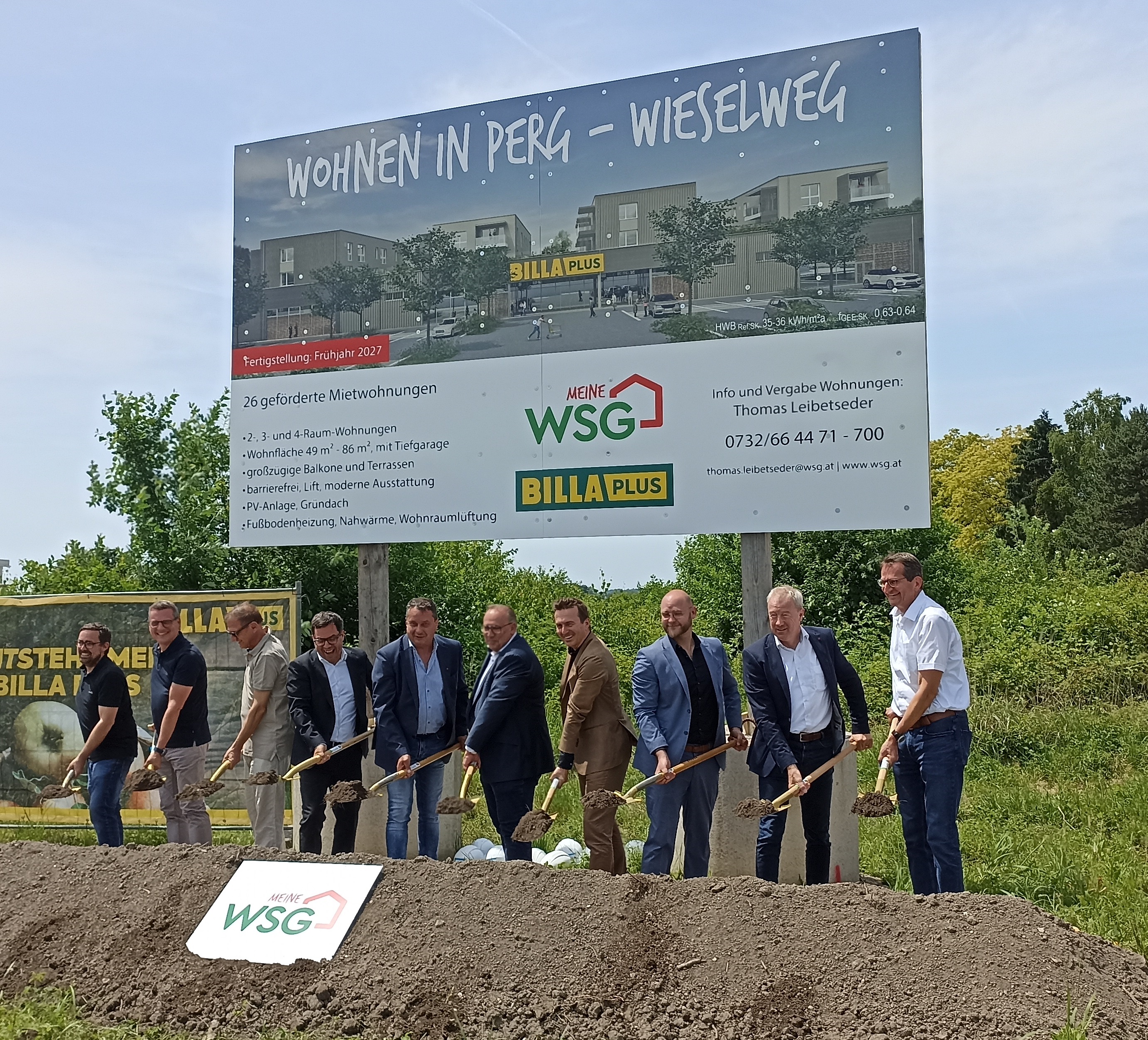 Bau’n ma Billa! BillaPlus-Markt mit Wohnüberbauung für die WSG in Perg