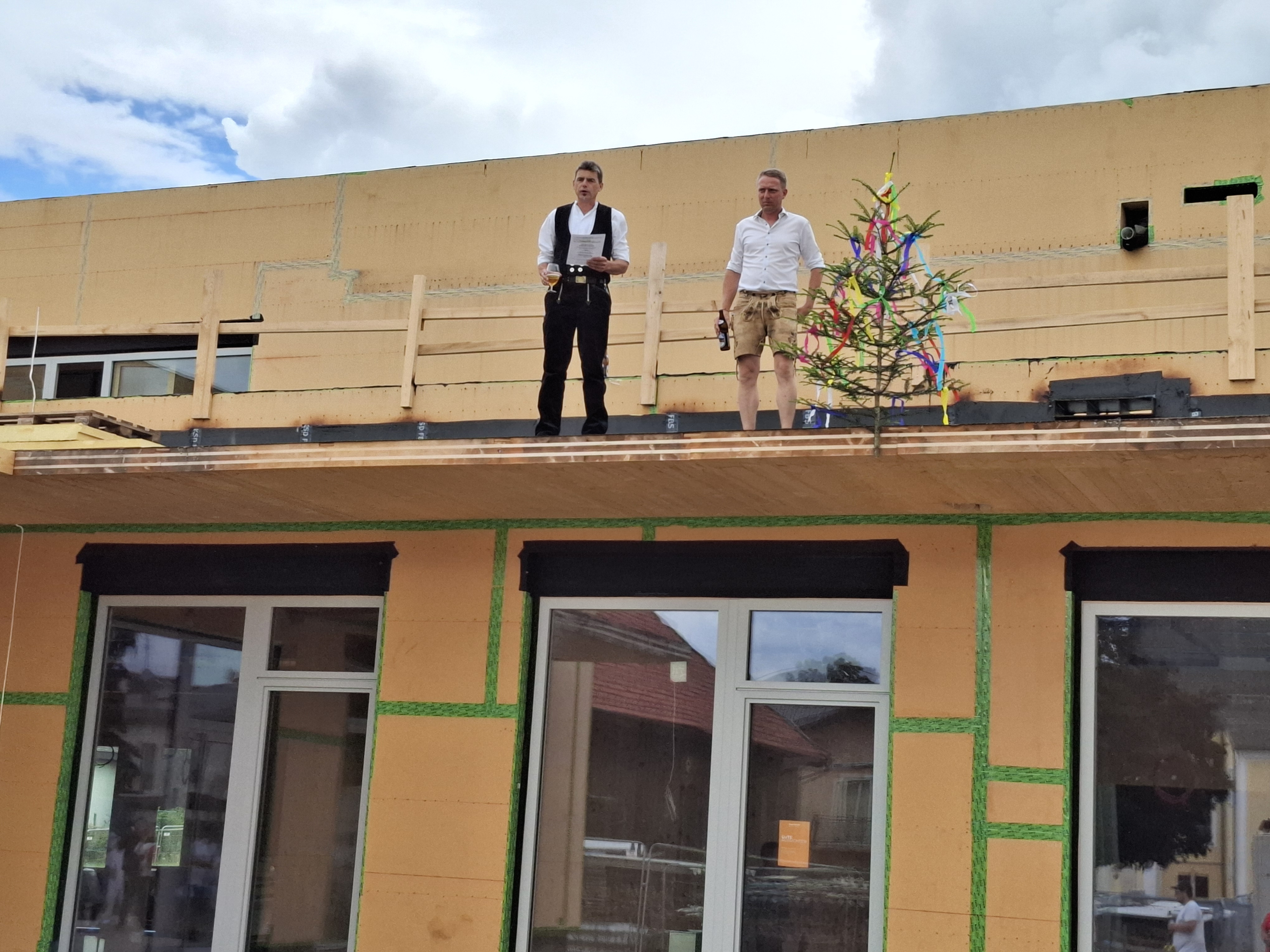 Gleichenfeier unseres BV Volksschule und Kinderbetreuung in Schalchen