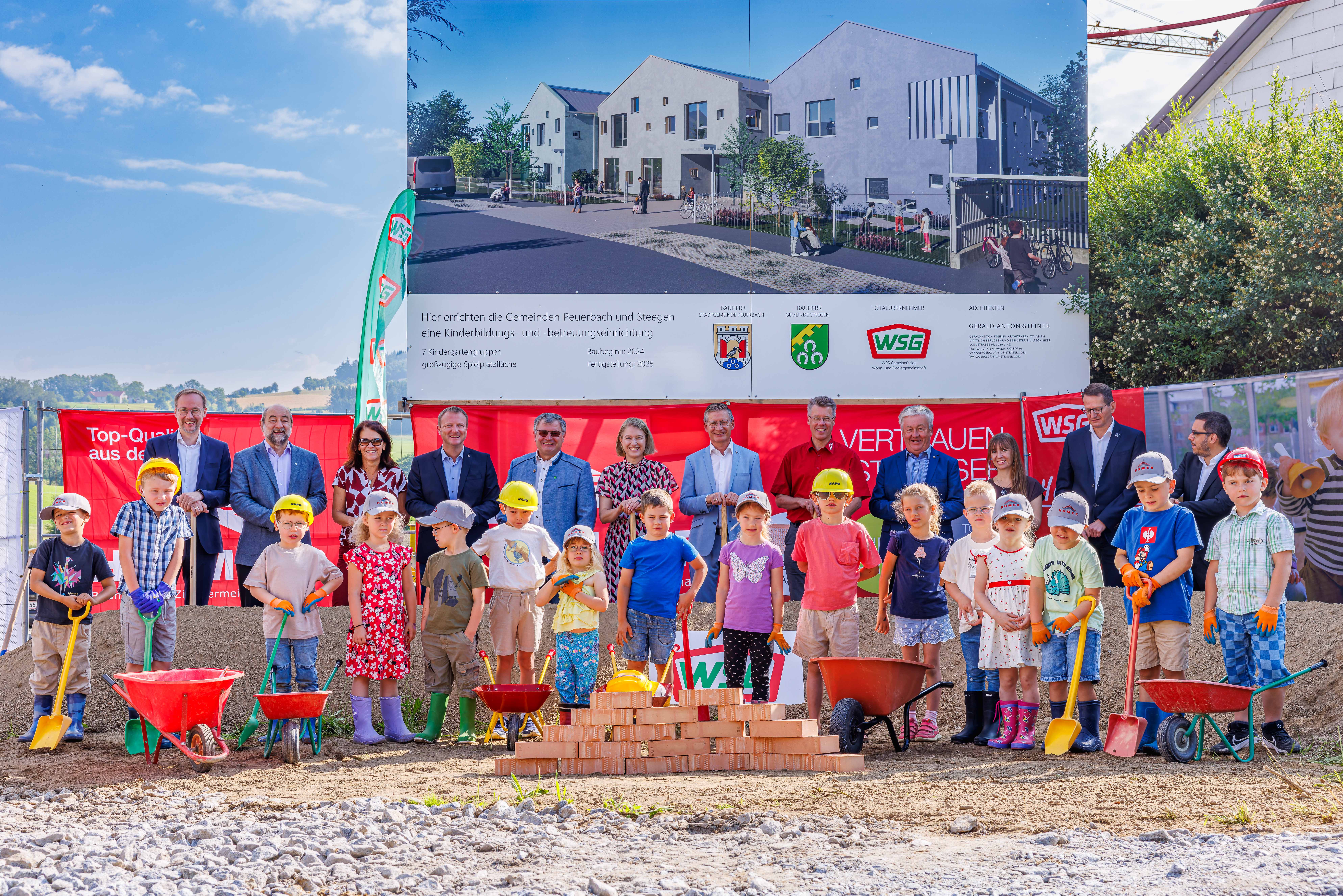 Spatenstichfeier Kindergarten Peuerbach-Bruck