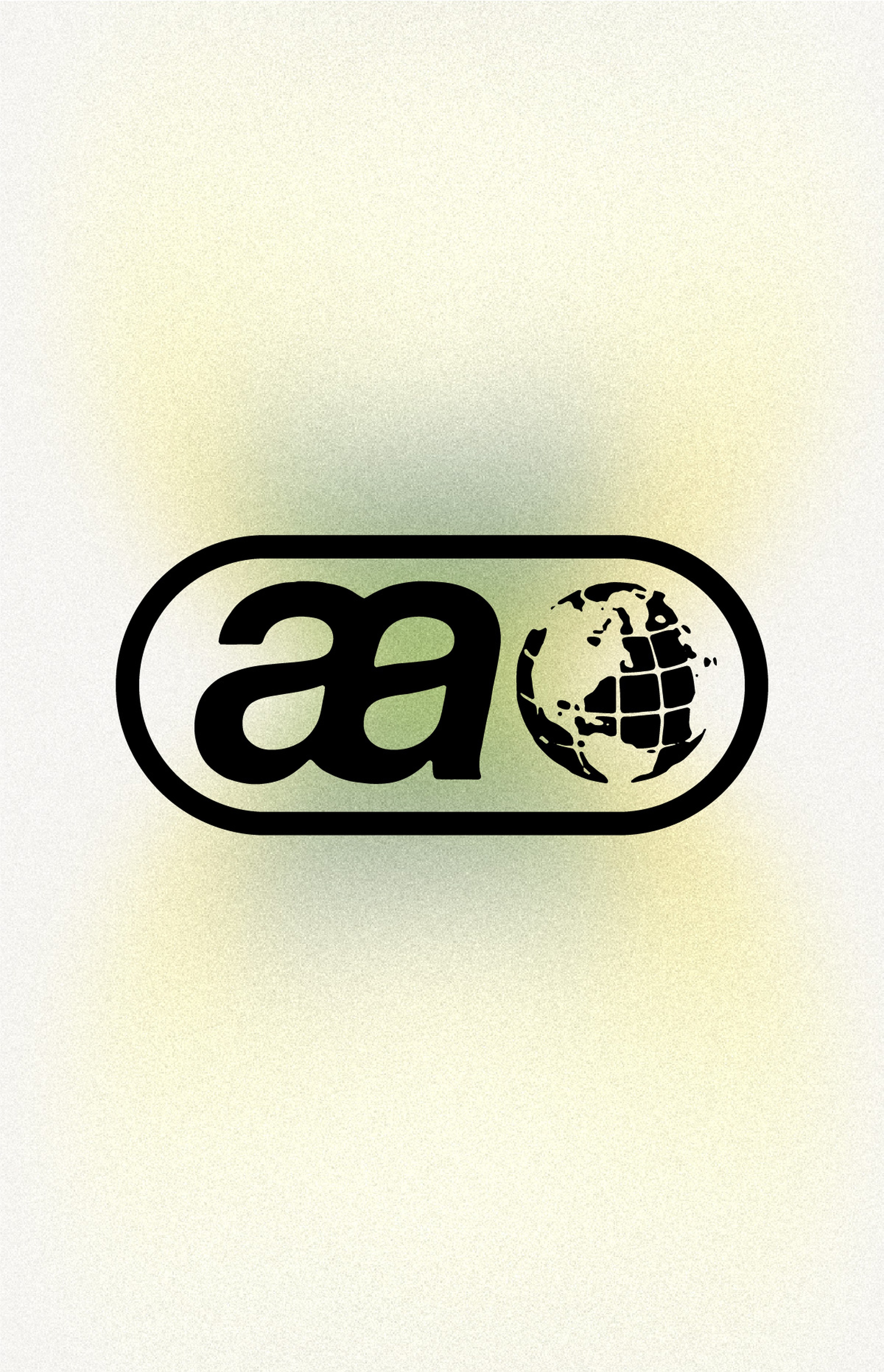 Stylized "aa" logo next to a globe icon, enclosed in an oval shape with a gradient background.