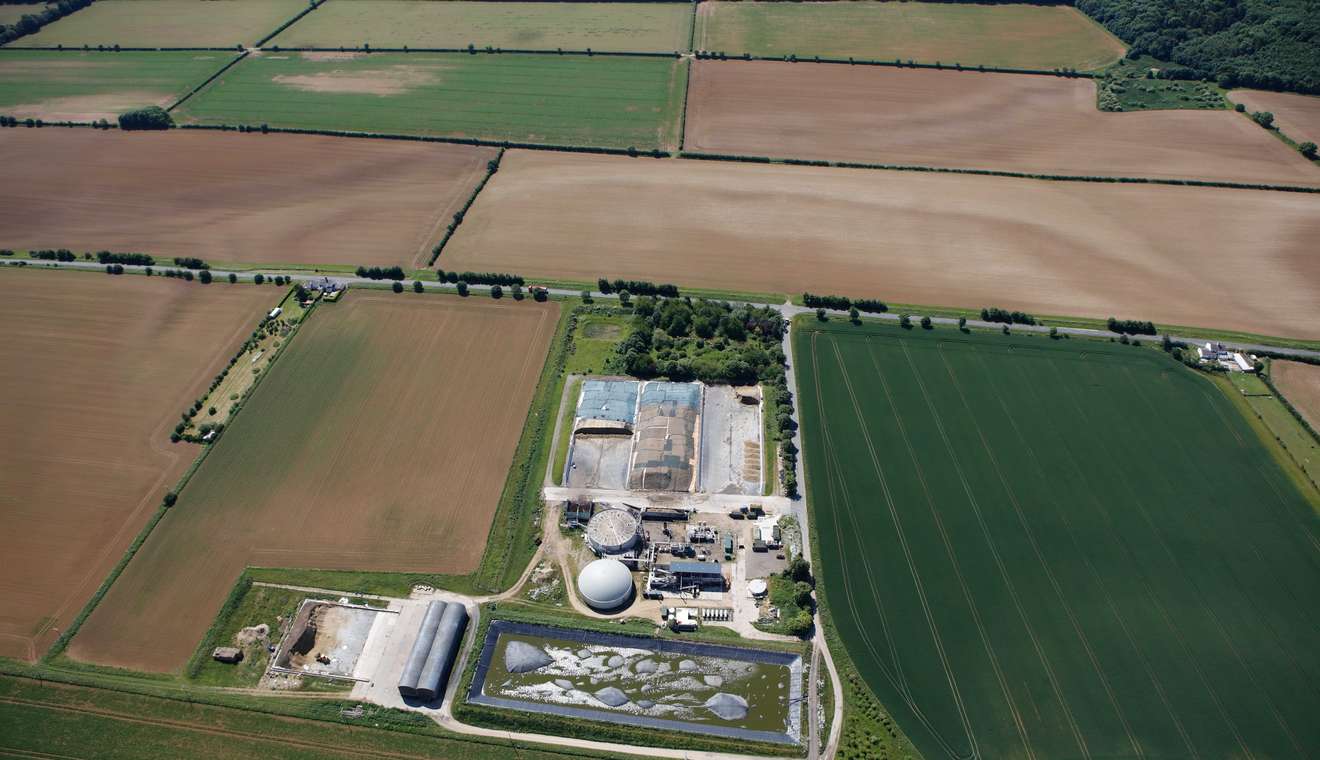 Aerial photo of Heath Farm Energy