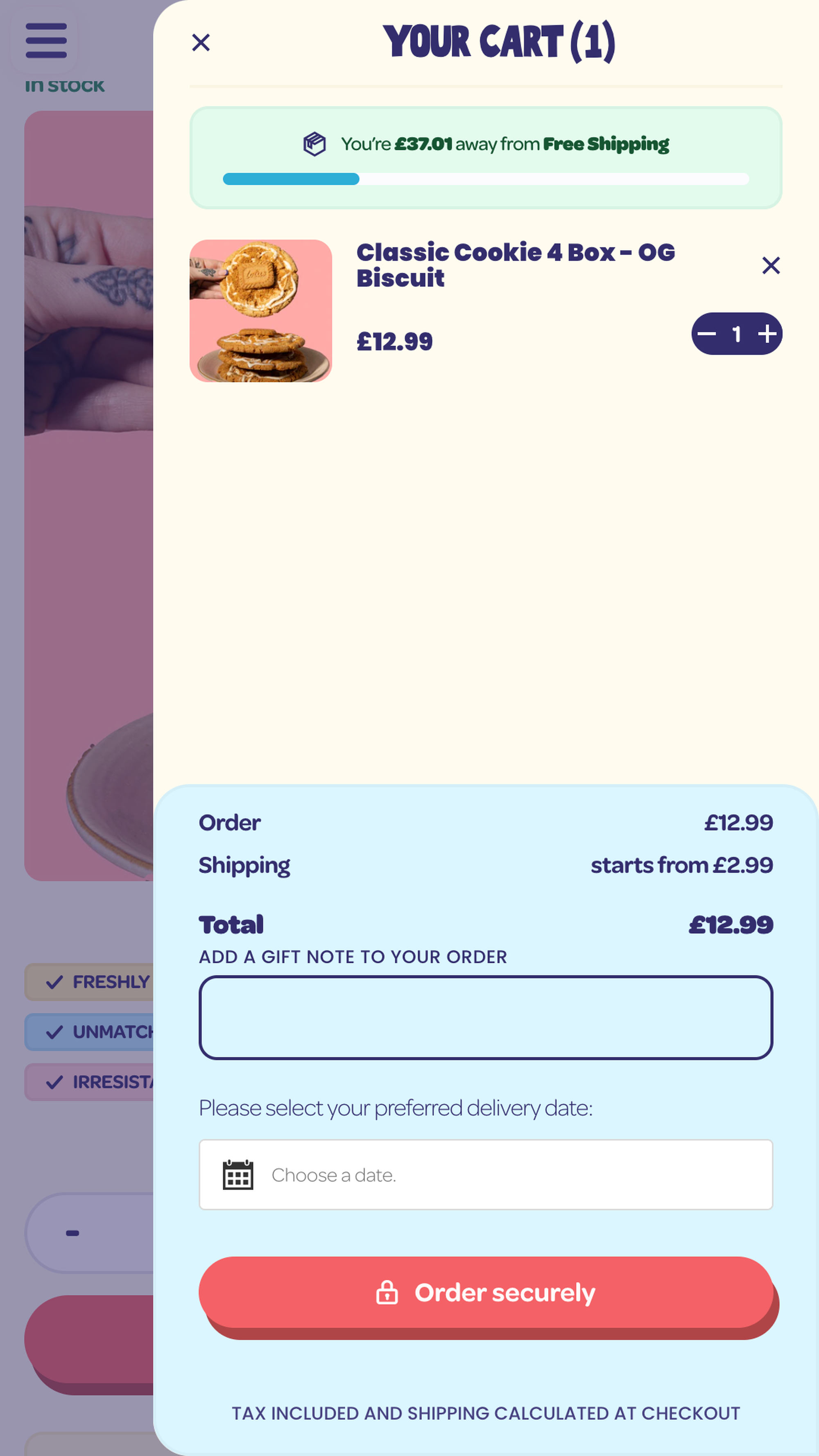 UX/UI Design for food and beverage brand