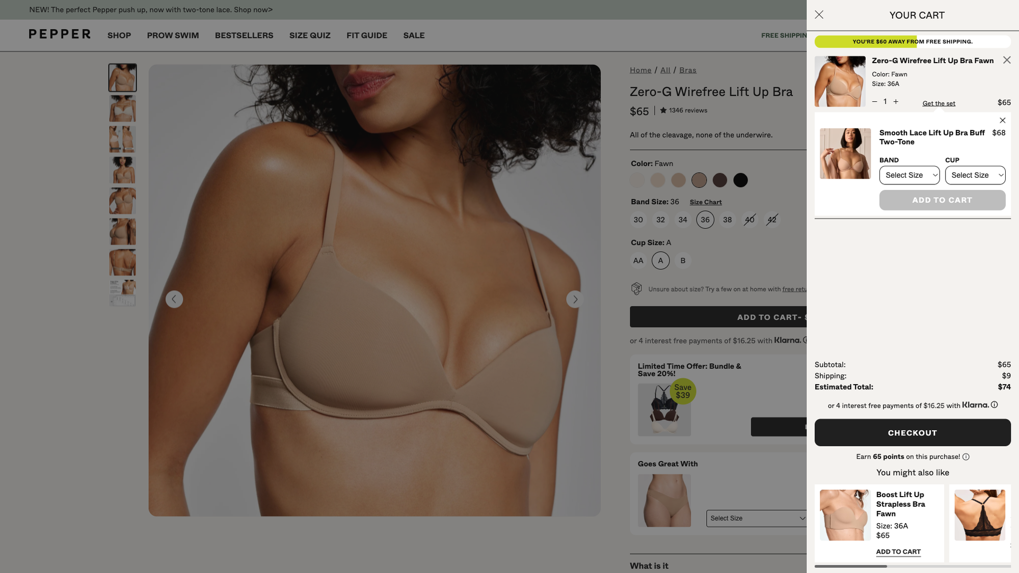 custom shopify app in the cart