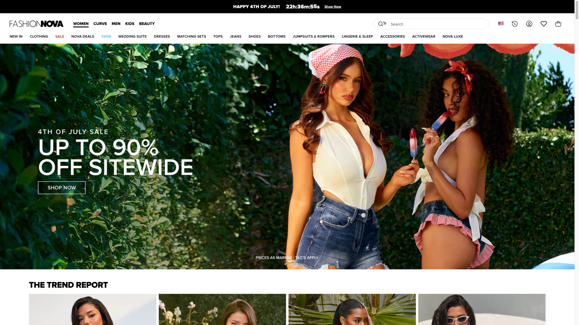 top shopify clothing stores - fashion nova