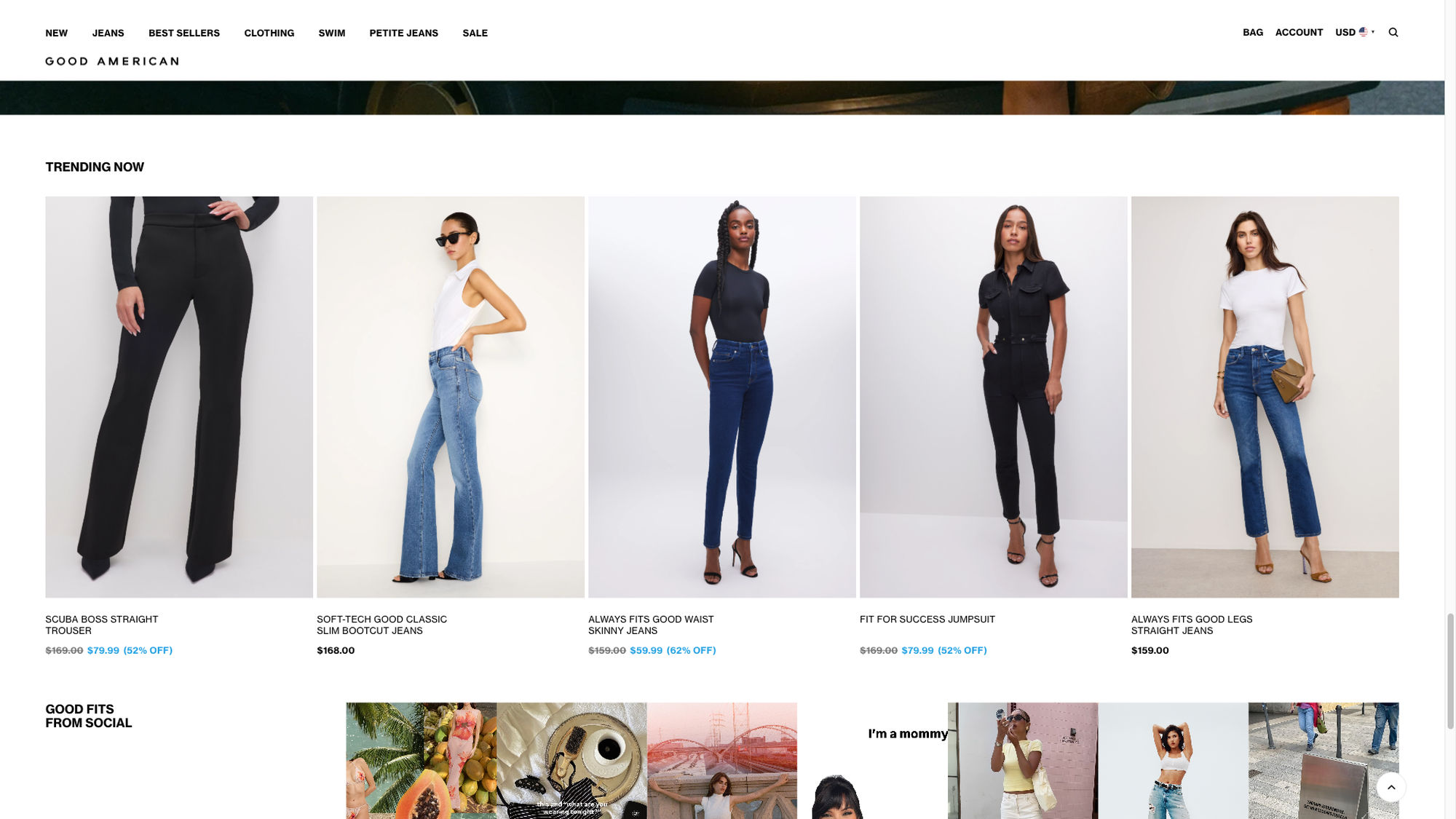shopify store - good american